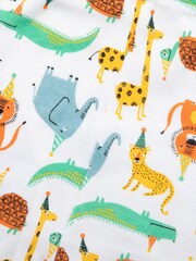Little Gent Baby Blue Jungle Animal Print 100% Cotton  6 Piece Gift Set - Image 6 of 6
