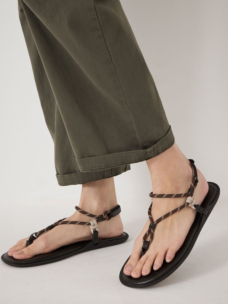 Hush Red Leona Rope Sandals - Image 1 of 7