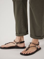 Hush Red Leona Rope Sandals - Image 2 of 7