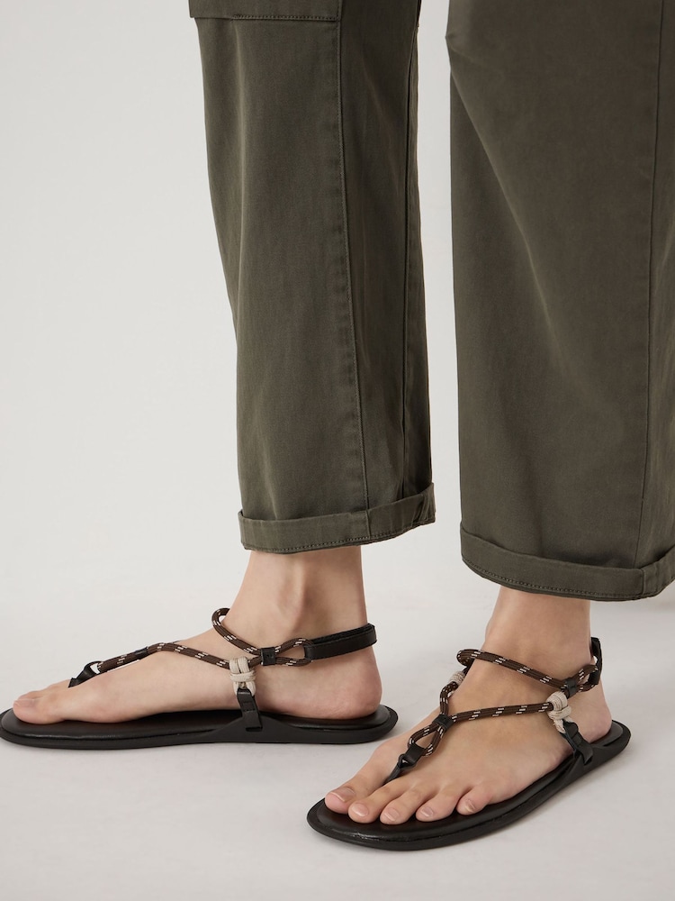 Hush Red Leona Rope Sandals - Image 2 of 7