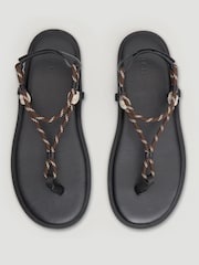Hush Red Leona Rope Sandals - Image 6 of 7