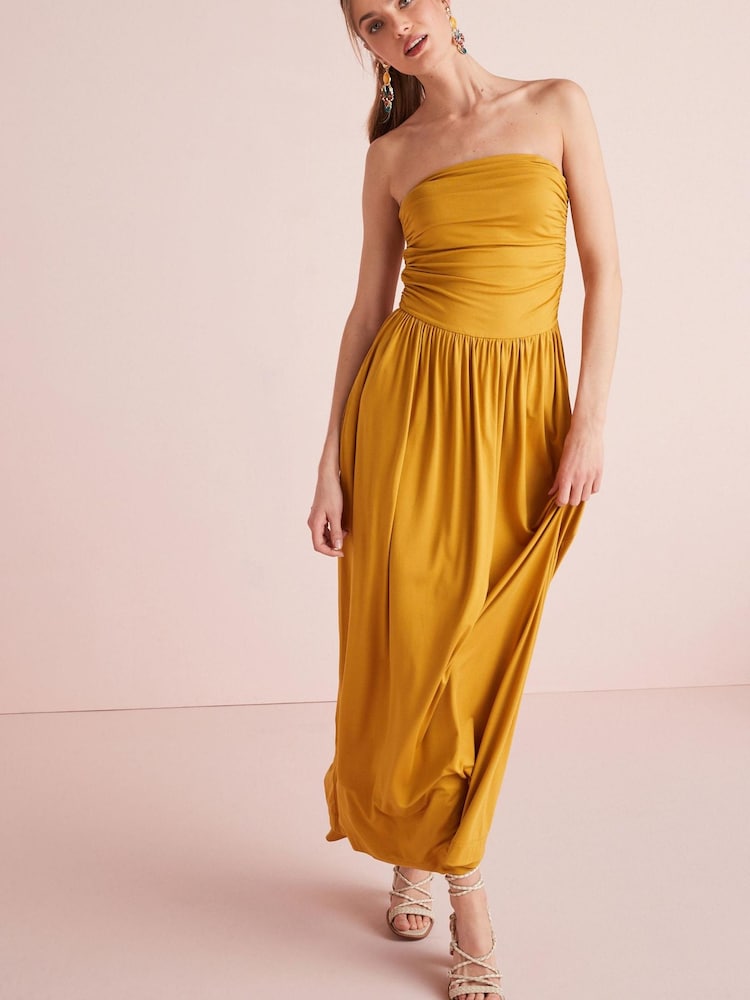 Ockergelb - Maxikleid mit Bandeau-Schlauchtop - Bild 1 von 4 Ockergelb - Maxikleid mit Bandeau-Schlauchtop - Bild 1 von 4