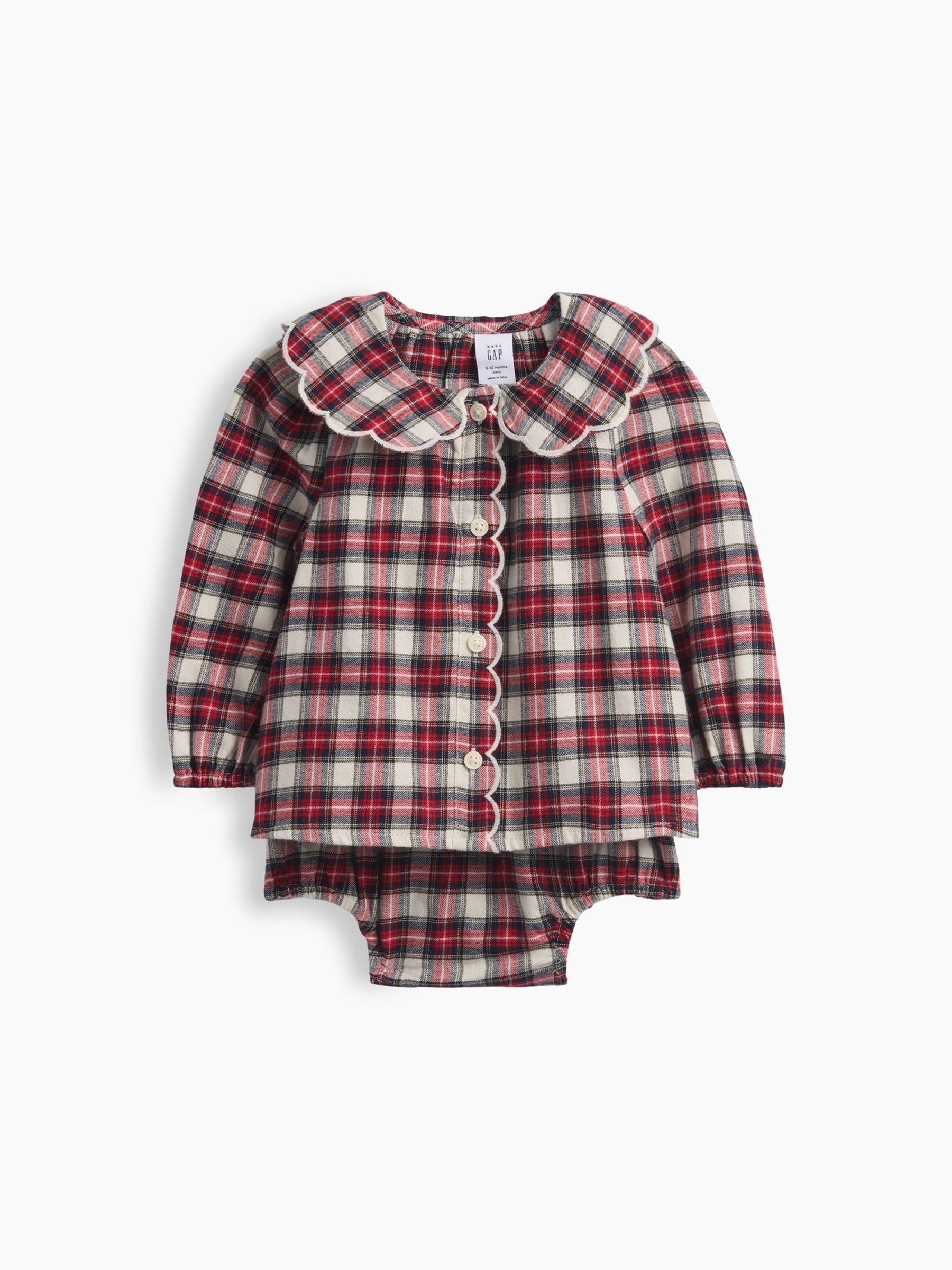 Fire Placket Buy Gap Red Check Flannel Bodysuit Dress (0-24mths) from the Next UK ...