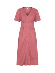 Mountain Warehouse Pink Riviera Button Through Womens UV Midi Dress - Image 1 of 5