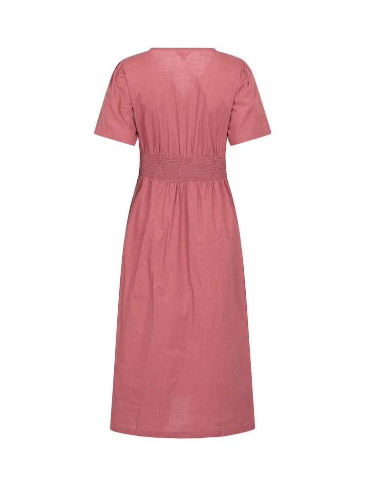 warehouse pink dress Warehouse Women's Burnout Floral Chiffon Slash Neck Bias Midi Dress in Pink