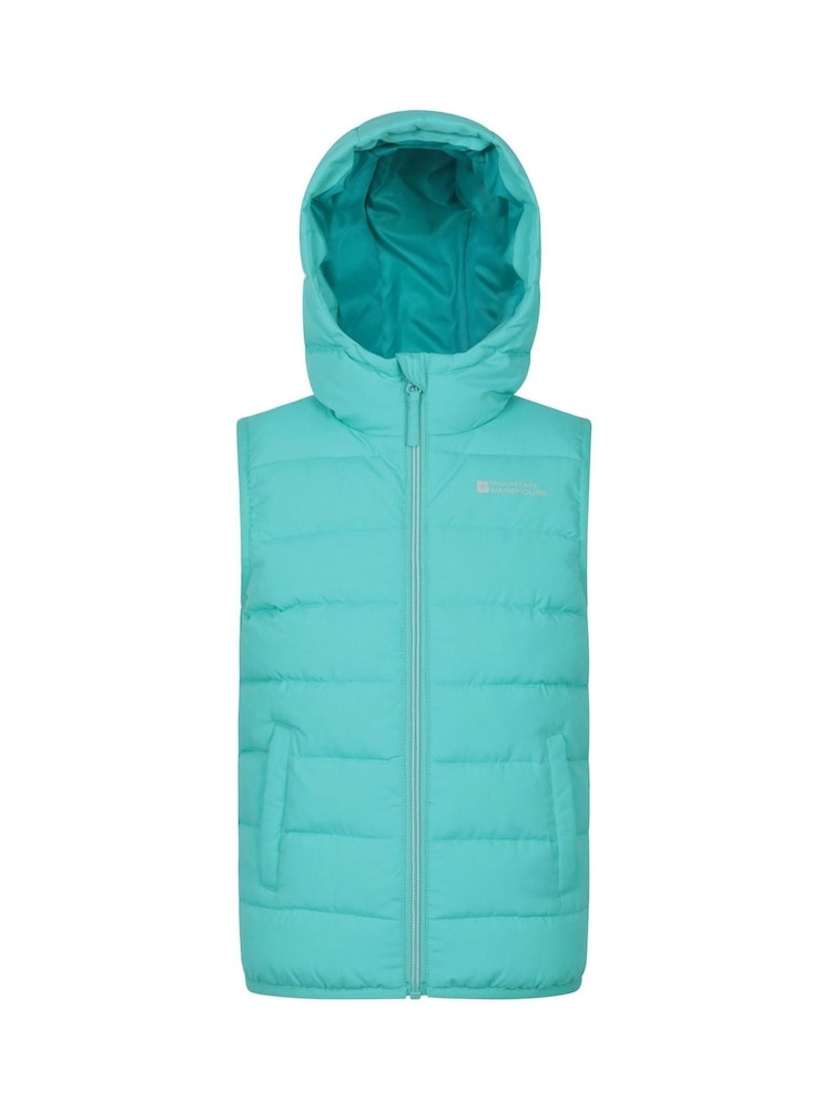 Mountain Warehouse Blue Rocko Kids Water Resistant Hooded Padded Jacket - Image 1 of 4