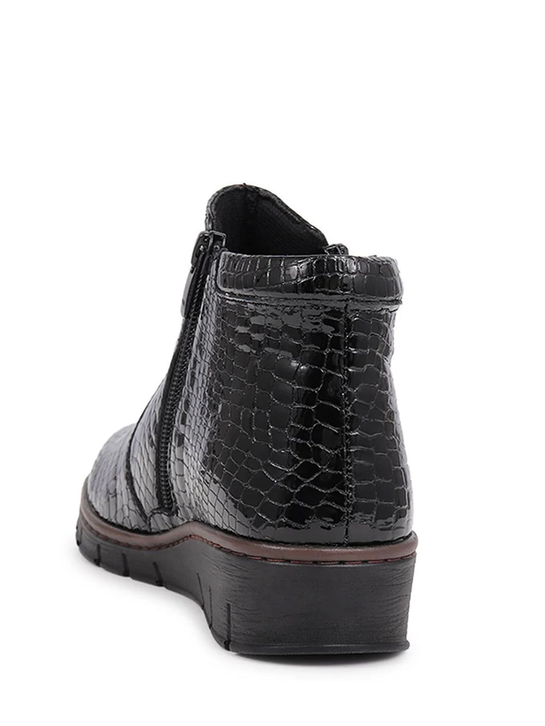 Buy Pavers Black Patent Croc Leather Ankle Boots from Next Israel