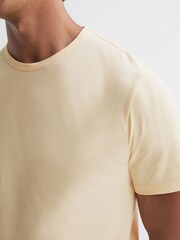 Reiss Lemon Melrose Garment Dye Crew Neck T-Shirt - Image 1 of 5