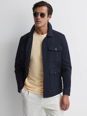 Reiss Lemon Melrose Garment Dye Crew Neck T-Shirt - Image 4 of 5