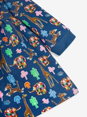JoJo Maman Bébé Indigo Girls' Elmer Sweat Dress - Image 6 of 7