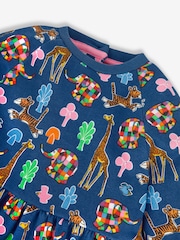 JoJo Maman Bébé Indigo Girls' Elmer Sweat Dress - Image 7 of 7