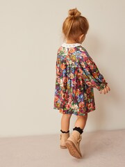 Multi Floral Print Lace Collar Dress (3mths-8yrs) - Image 2 of 5