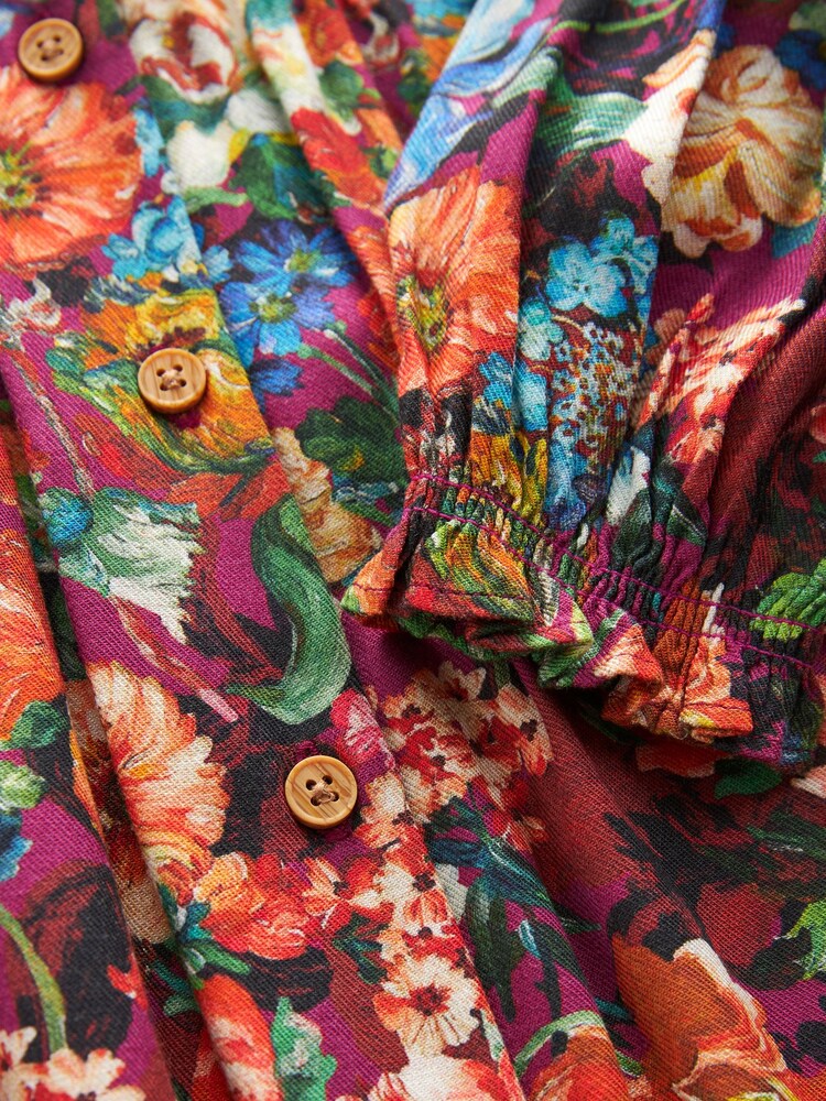 Multi Floral Print Lace Collar Dress (3mths-8yrs) - Image 5 of 5 Multi Floral Print Lace Collar Dress (3mths-8yrs) - Image 5 of 5