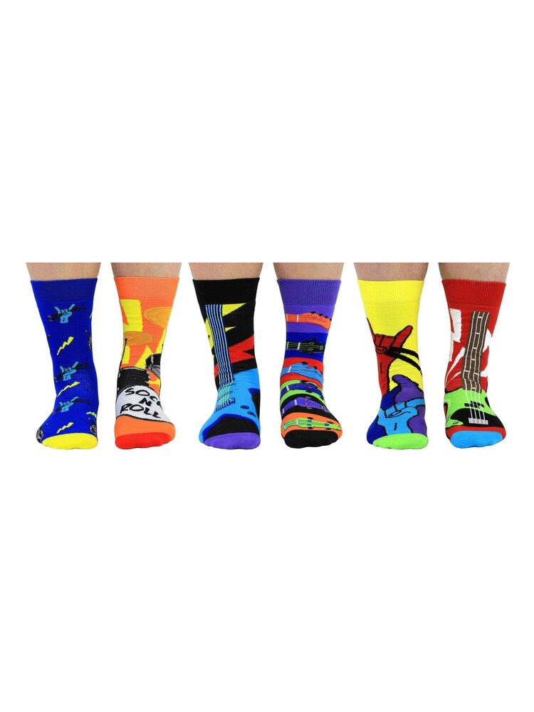 United Odd Socks Multi Rock & Roll Sock n Roll Socks - Image 2 of 3 United Odd Socks Multi Rock & Roll Sock n Roll Socks - Image 2 of 3