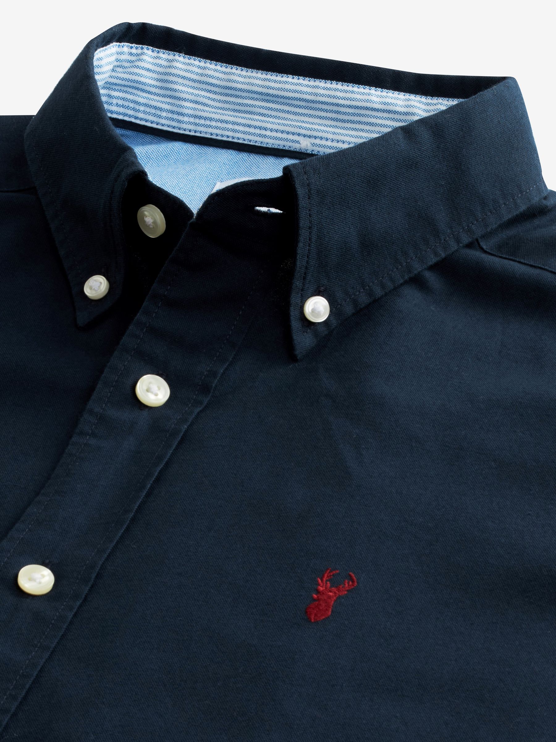 Buy Navy Blue Slim Fit Short Sleeve Oxford Shirt from Next USA