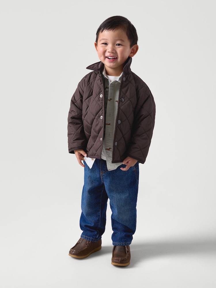 Gap Dark Wash Pull On Baggy Jeans (6mths-5yrs) - Image 1 of 4 Gap Dark Wash Pull On Baggy Jeans (6mths-5yrs) - Image 1 of 4