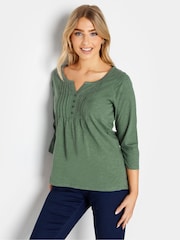 M&Co Green Henley Top - Image 1 of 4