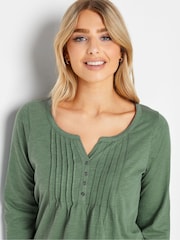 M&Co Green Henley Top - Image 4 of 4