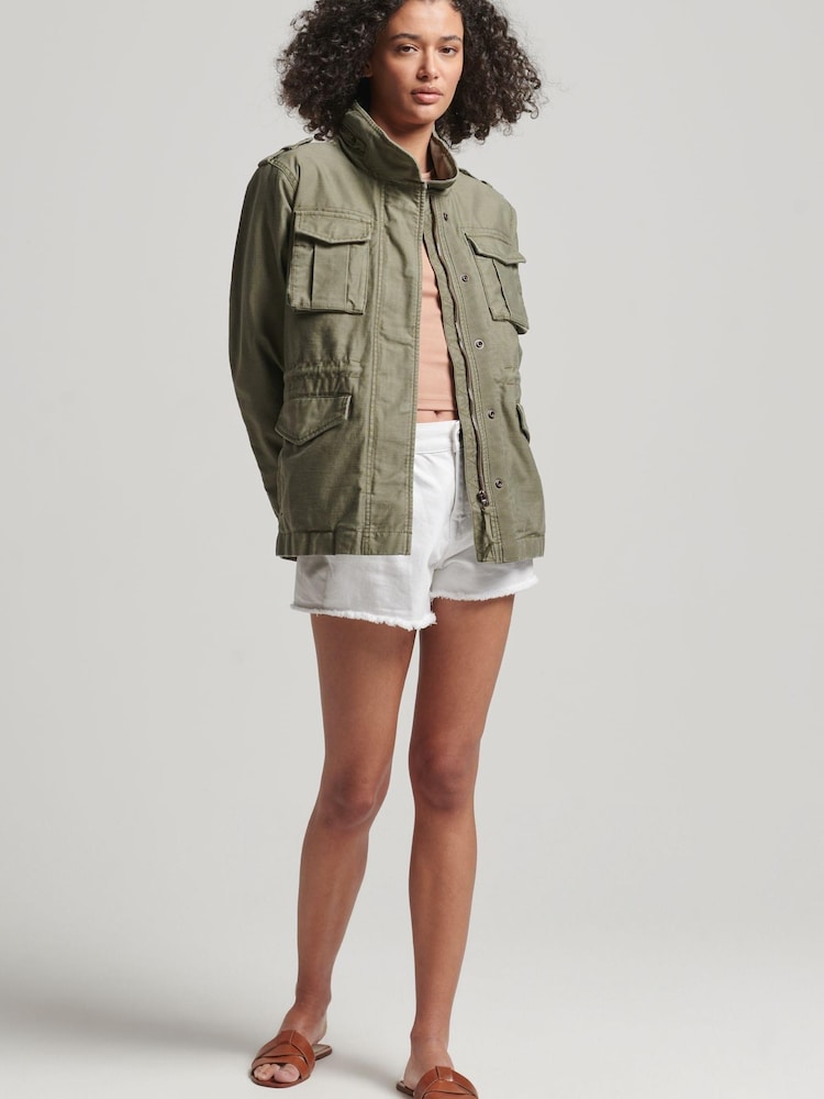 Grün - Superdry Vintage M65 Jacke - Bild 2 von 7 Grün - Superdry Vintage M65 Jacke - Bild 2 von 7