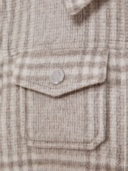 Reiss Oatmeal Check Peridoe 9-14 yrs Wool Trucker Jacket - Image 5 of 5