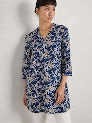 Seasalt Cornwall Blue Curves Flow Tunic - Image 1 of 5