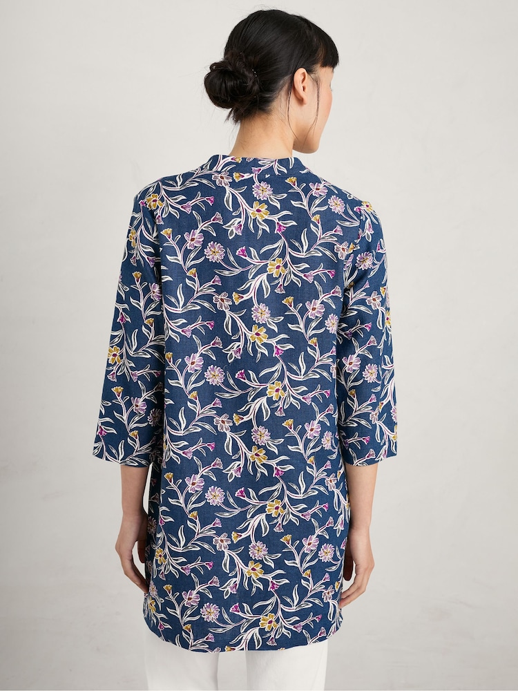 Seasalt Cornwall Blue Curves Flow Tunic - Image 2 of 5