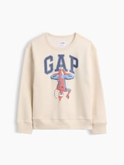 Gap Beige Spider-Man Marvel Relaxed Logo Sweatshirt (4-13yrs) - Image 1 of 3