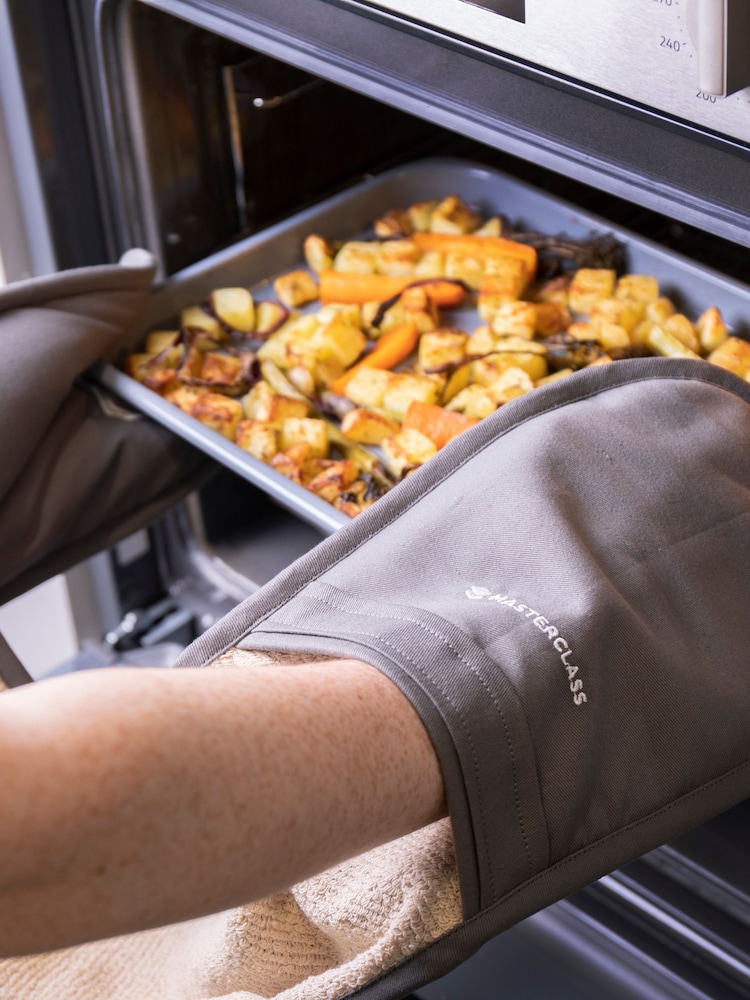 Masterclass Grey Deluxe Professional Double Oven 100% Cotton Glove - Image 2 of 3