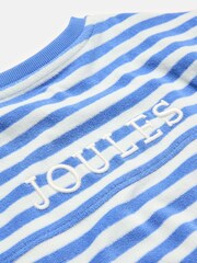 Joules Kids' Ahoy There Blue/White Crew Neck Towelling Sweatshirt - Image 2 of 4