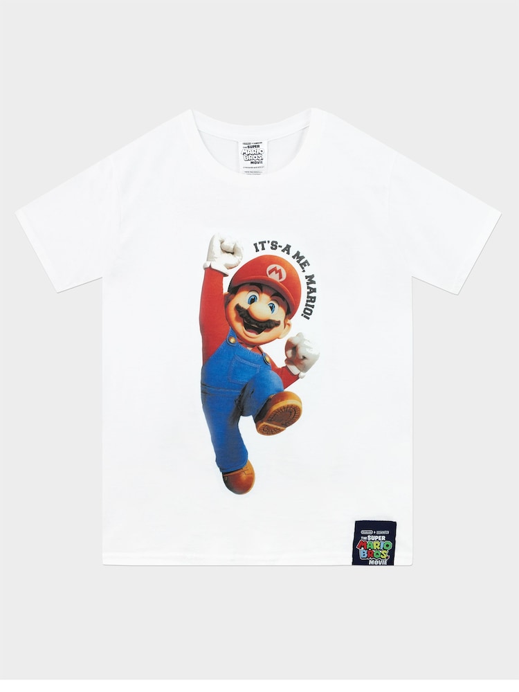 Character White Character Super Mario 100% Cotton White T-Shirt - Image 1 of 5
