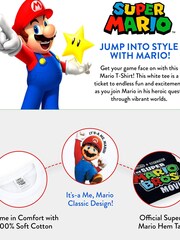 Character White Character Super Mario 100% Cotton White T-Shirt - Image 5 of 5