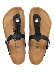 Birkenstock Black Gizeh Braided Oiled Leather Sandals - Image 12 of 12