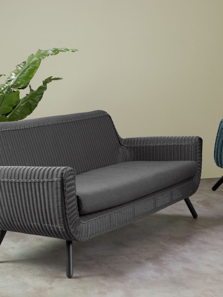 MADE.COM Dark Grey Jonah Garden 3 Seater Sofa Polyrattan - Image 1 of 8