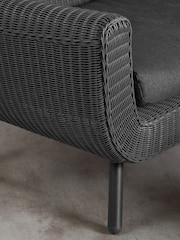 MADE.COM Dark Grey Jonah Garden 3 Seater Sofa Polyrattan - Image 4 of 8