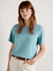 Seasalt Cornwall Light Blue Copseland T-Shirt - Image 1 of 5