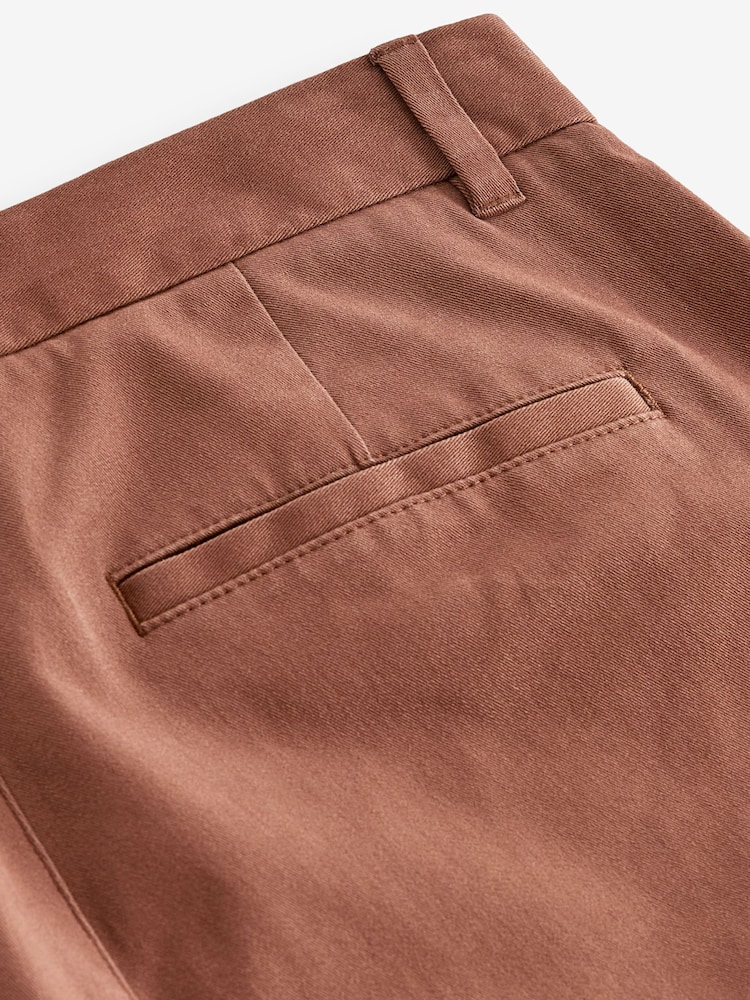 Rust Brown Stretch Chino Trousers - Image 9 of 9