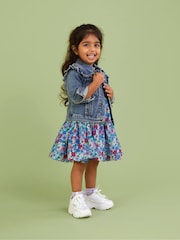 Monsoon Blue Frill Denim Jacket - Image 2 of 8