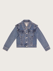 Monsoon Blue Frill Denim Jacket - Image 3 of 8