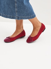 Red Toe Cap Regular/Wide Fit Forever Comfort® Ballerinas Shoes - Image 1 of 6