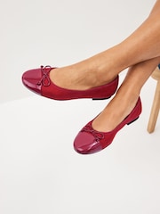 Red Toe Cap Regular/Wide Fit Forever Comfort® Ballerinas Shoes - Image 2 of 6