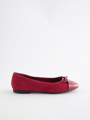 Red Toe Cap Regular/Wide Fit Forever Comfort® Ballerinas Shoes - Image 3 of 6