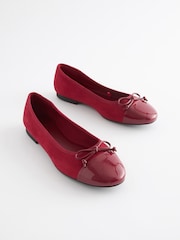 Red Toe Cap Regular/Wide Fit Forever Comfort® Ballerinas Shoes - Image 4 of 6