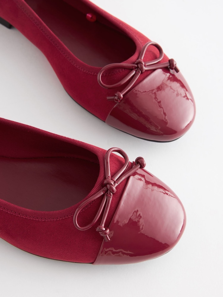 Red Toe Cap Regular/Wide Fit Forever Comfort® Ballerinas Shoes - Image 5 of 6