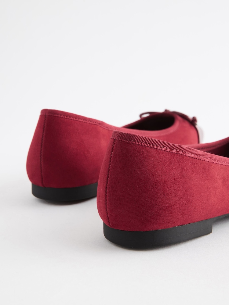 Red Toe Cap Regular/Wide Fit Forever Comfort® Ballerinas Shoes - Image 6 of 6