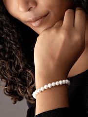 Beaverbrooks Silver Freshwater Pearl Bracelet - Image 3 of 3