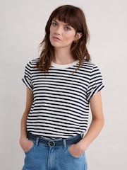 Azul/blanco - Camiseta Copseland de Seasalt Cornwall - Imagen 1 de 5