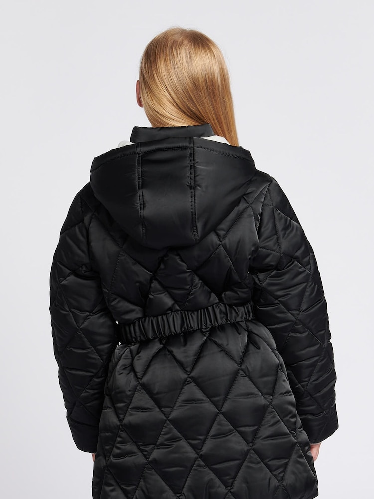 U.S. Polo Assn. Black Belted Puffer Coat - Image 2 of 8