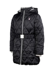 U.S. Polo Assn. Black Belted Puffer Coat - Image 7 of 8