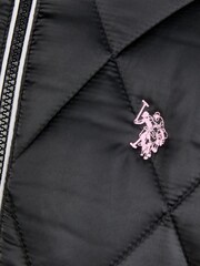 U.S. Polo Assn. Black Belted Puffer Coat - Image 8 of 8