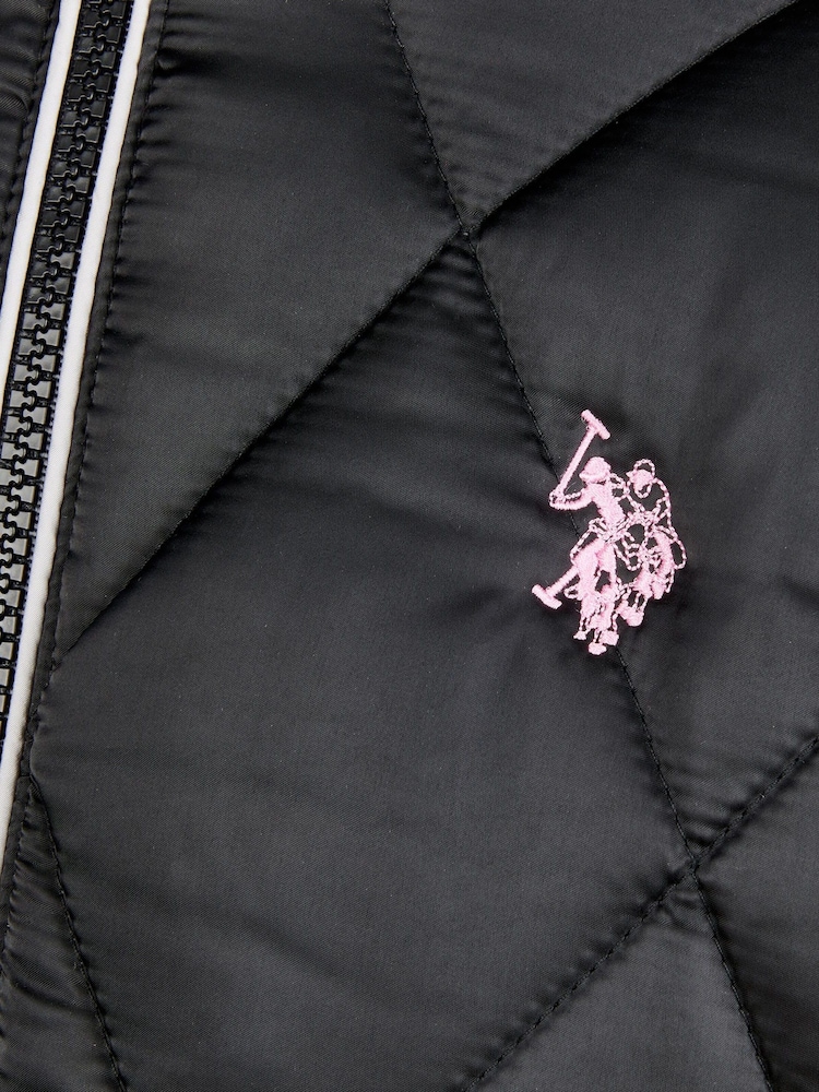 U.S. Polo Assn. Black Belted Puffer Coat - Image 8 of 8